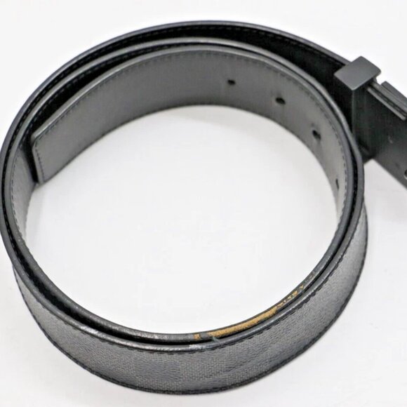 Louis Vuitton Belt Initiales Damier Graphite Black/Grey M9808 Size 90/36 US - Picture 4 of 14